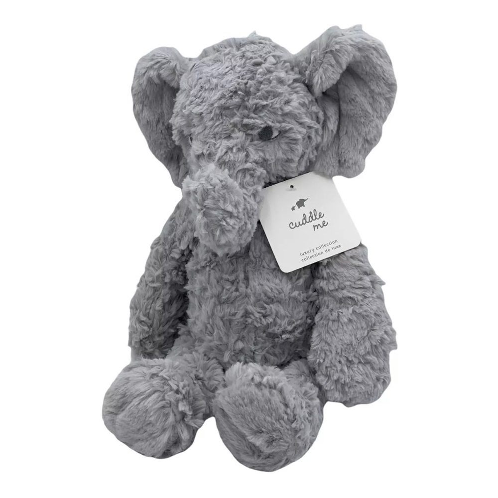 Cuddle Me Luxury Collection Floppy Elephant Grey 16" Soft Crushed Plush Material